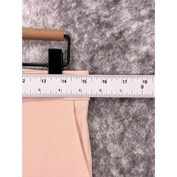 Sezane Pants 38 / US 6 Womens Blush Pink Textured Crepe Ankle Trouser - Picture 3 of 7